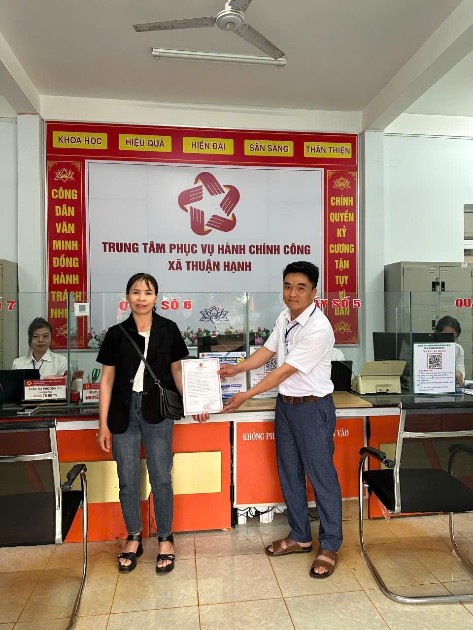 Xã Thuận Hạnh triển khai mô hình “03 thủ tục không chờ”, nâng cao chất lượng phục vụ người dân